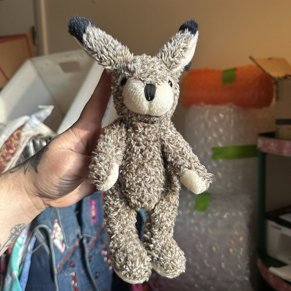 HugFun Bunny Rabbit Jointed Plush Toy Stuffed Animal 1999 VTG Vintage Hug Fun